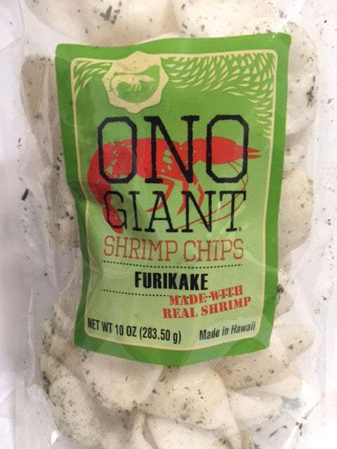 1. Two Ono Giant Shrimp Chips- Furikake 10 oz bags (Shipping Included)