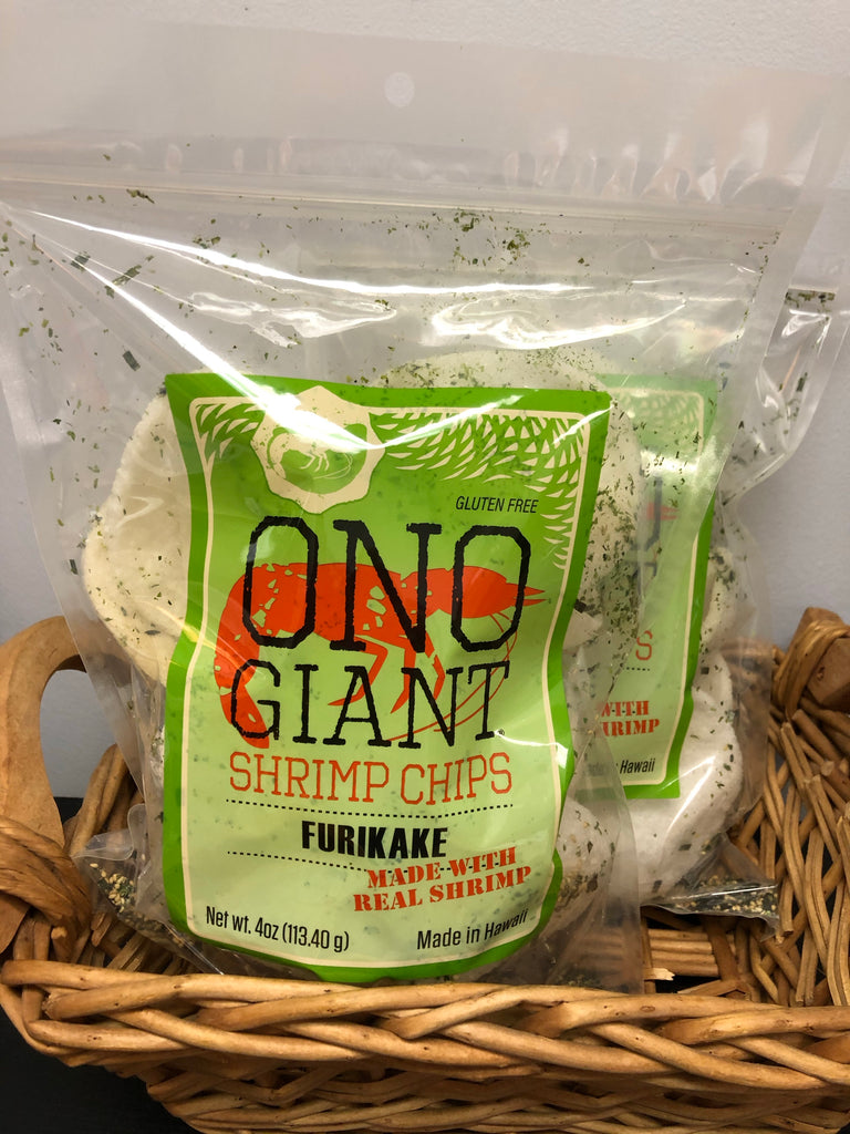 A. Two Ono Giant Furikake Shrimp Chips - 4 oz bags (Shipping Included)