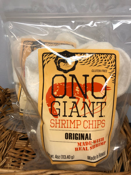 1. Two Ono Giant Shrimp Chips - Original 4 oz bags (Shipping Included)
